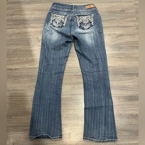 Wallflower Flare Jeans with Embroidered Pockets